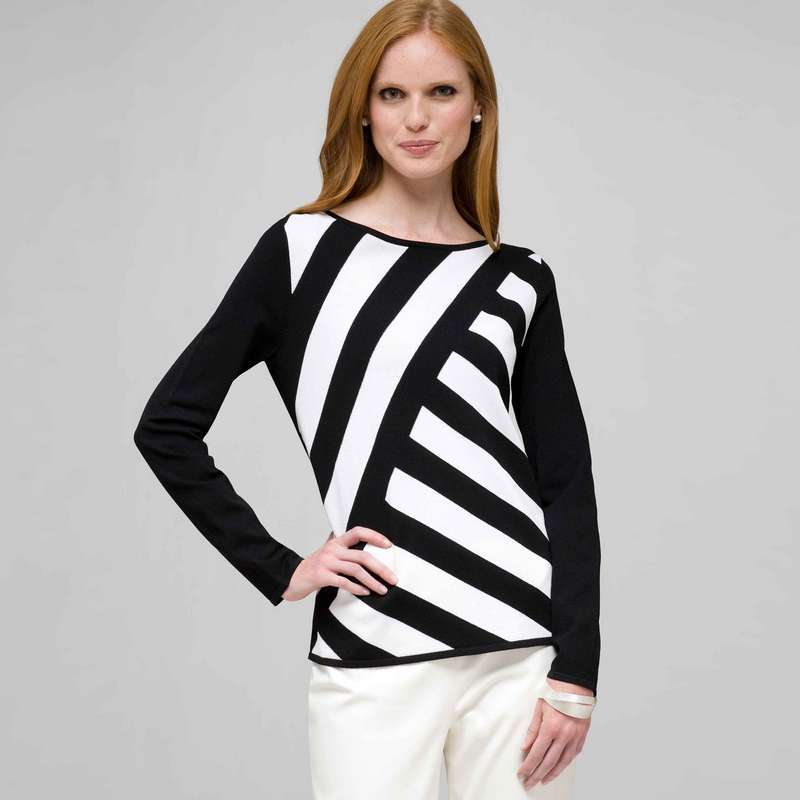 Graphic Print Sweater, , large