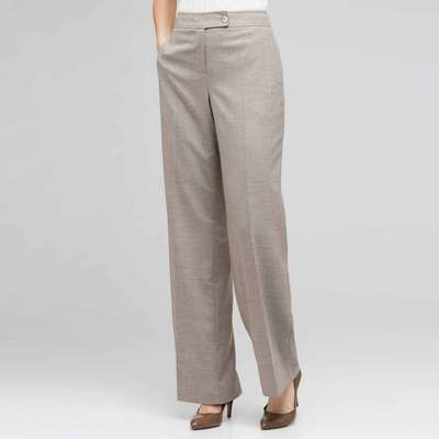Flat Front Classic Pant, Stone Multi, medium