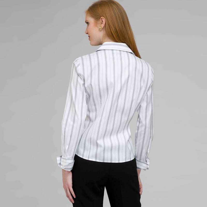 No-Iron Easy Care French Cuff Striped Shirt, , large
